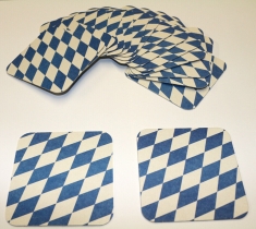 Bierdeckel quadratisch Bayern Raute 25 Stck